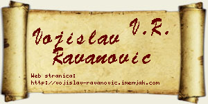 Vojislav Ravanović vizit kartica
